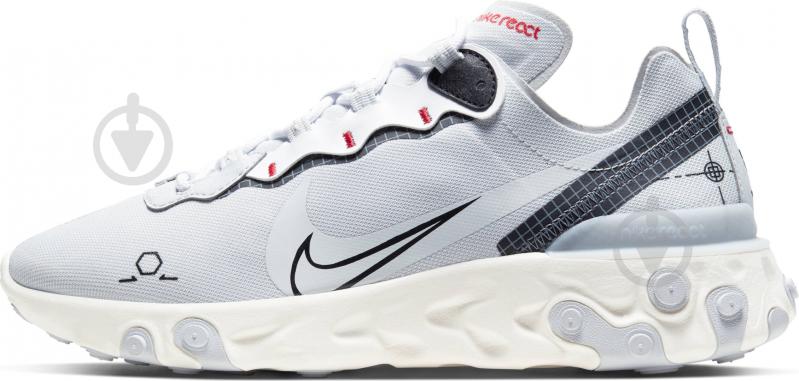 Кроссовки мужские демисезонные Nike React Element 55 CU3009-002 р.42 белые - фото 5