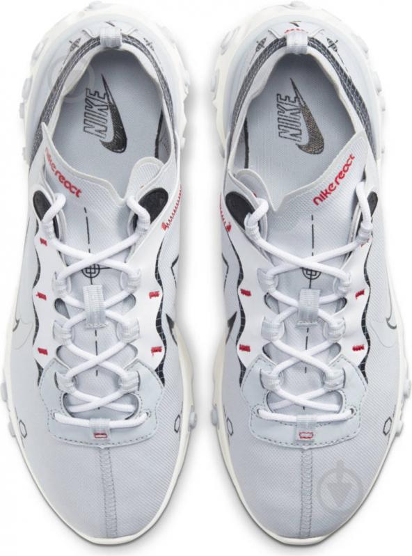 Кроссовки мужские демисезонные Nike React Element 55 CU3009-002 р.42 белые - фото 7