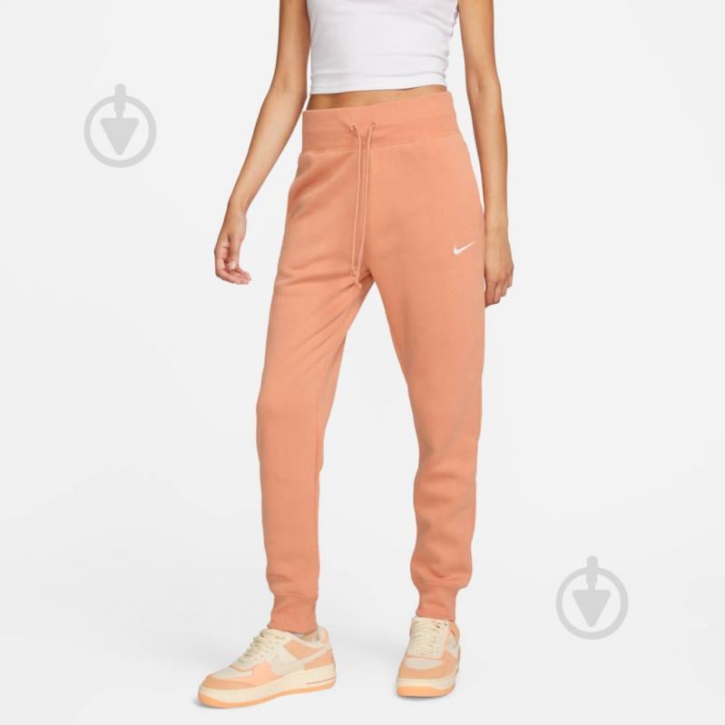 Брюки Nike W NSW PHNX FLC HR PANT STD DQ5688-225 р. XS-S коричневый - фото 1