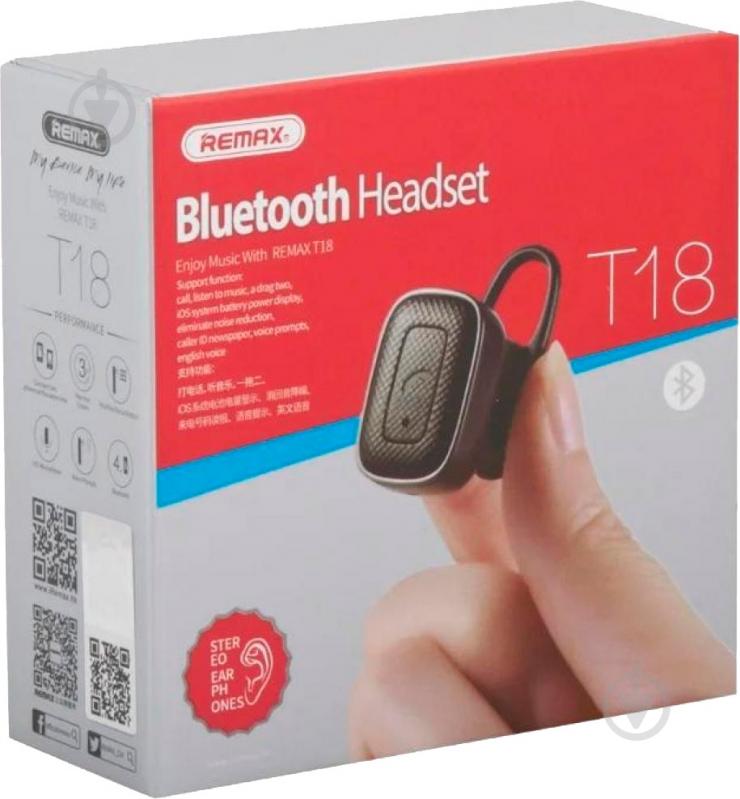 Гарнитура Remax black (RB-T18BK) - фото 5 Гарнитура Remax black (RB-T18BK) - фото 5