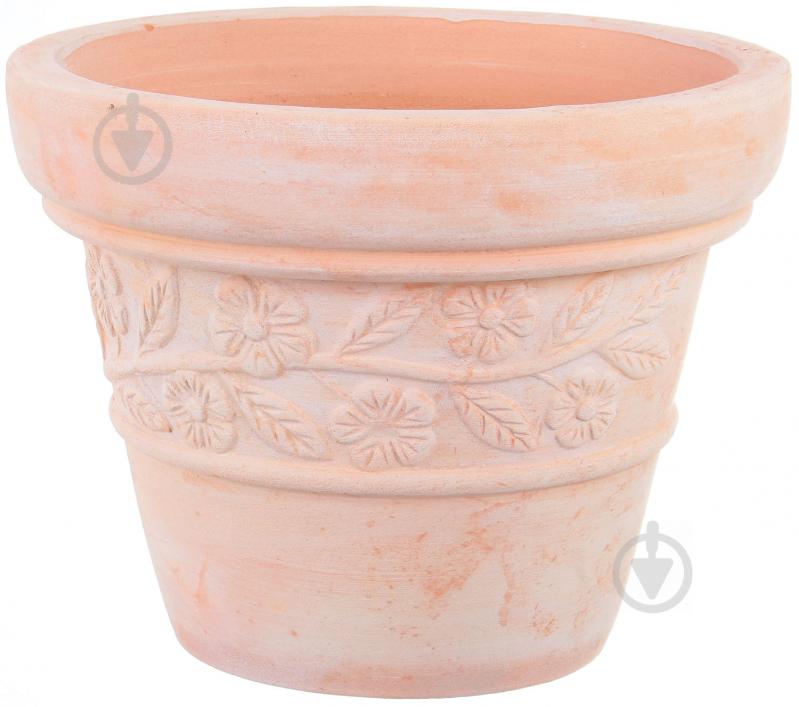 Кашпо Viet Thanh Ceramic флора 29х22 см VT.10200-3 круглый терракотовый - фото 1