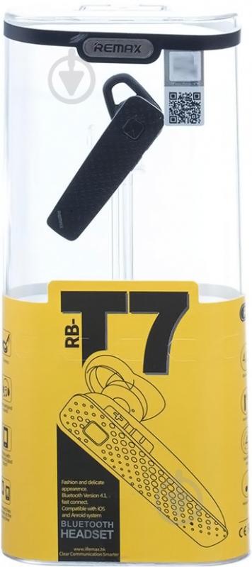 Bluetooth-гарнитура Remax RB-T7 Wireless Black (RB-T7BK) - фото 2