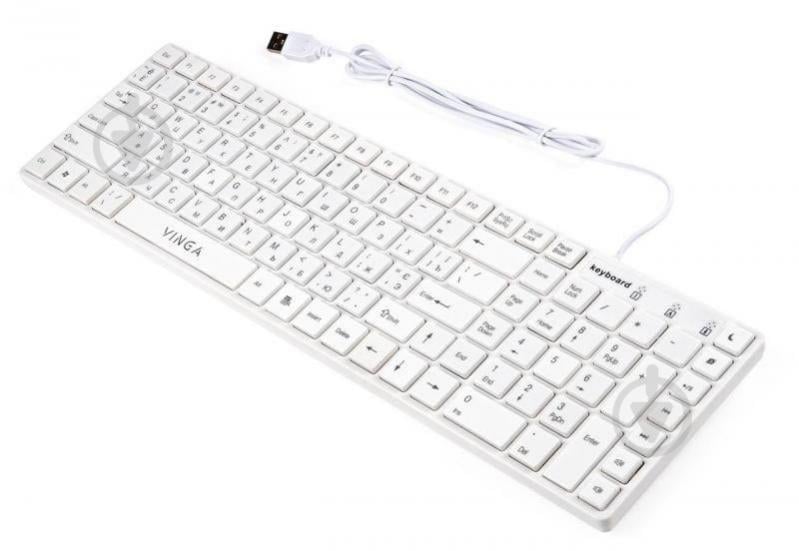 Клавіатура Vinga KB820 (KB820White) white - фото 4