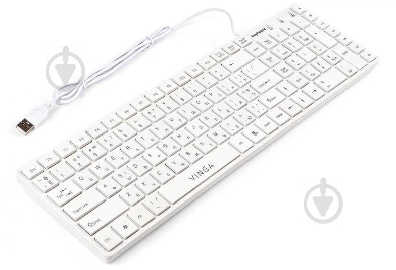 Клавіатура Vinga KB820 (KB820White) white - фото 2