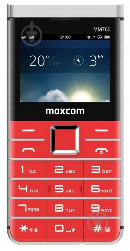 Мобільний телефон Maxcom MM760 red - фото 1