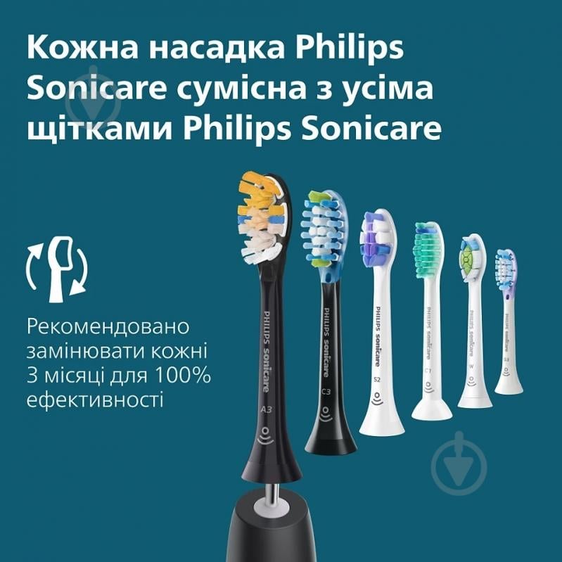 Набір Philips Series 5500 електрична зубна щітка HX7111/01 + насадки HX9092/88 - фото 15 Набір Philips Series 5500 електрична зубна щітка HX7111/01 + насадки HX9092/88 - фото 15