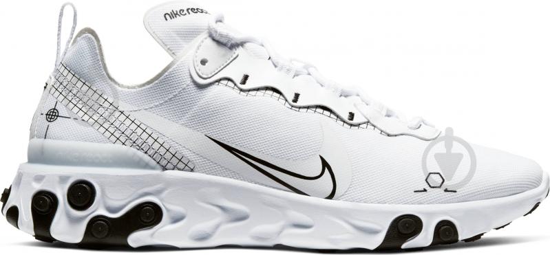 Кросівки чоловічі демісезонні Nike React Element 55 CU3009-100 р.40,5 білі - фото 3
