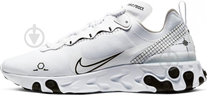 Кросівки чоловічі демісезонні Nike React Element 55 CU3009-100 р.40,5 білі - фото 5