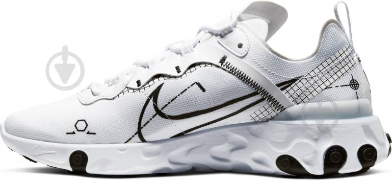 Кросівки чоловічі демісезонні Nike React Element 55 CU3009-100 р.40,5 білі - фото 6