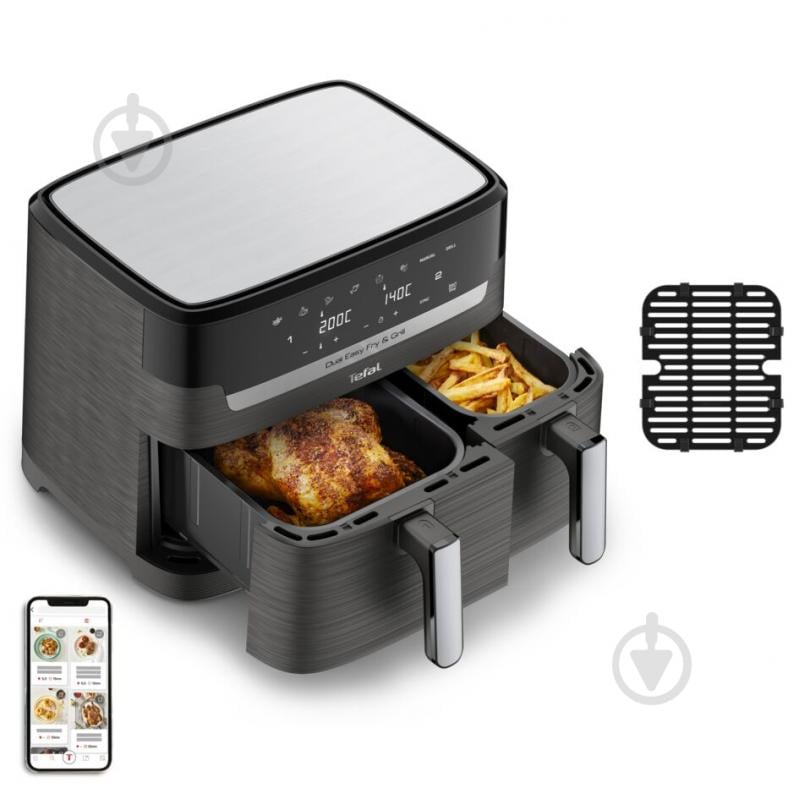 Мультипечь Tefal Dual Easy Fry & Grill Air Fryer EY905B10 - фото 6