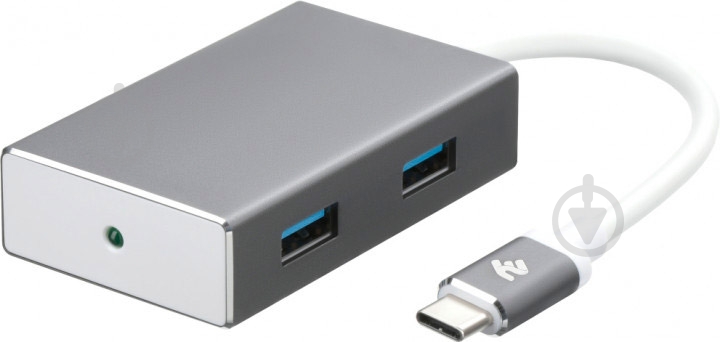 Адаптер 2E USB Type-C – USB 3.0 2 м сірий металік (2E-W1407) - фото 1