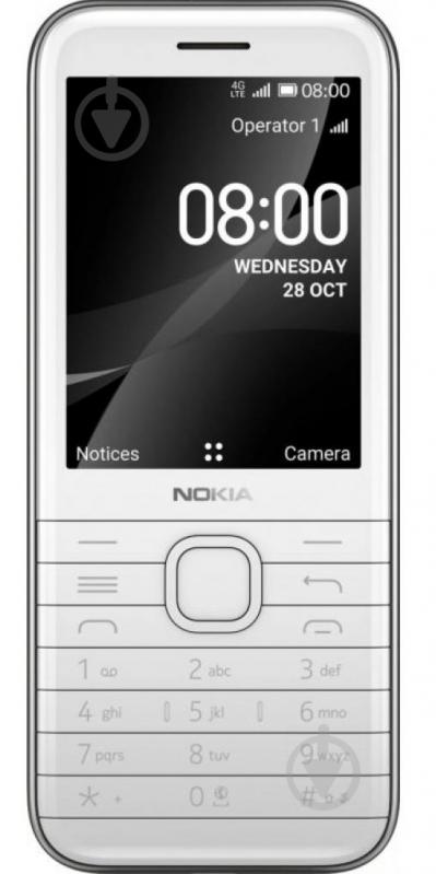 Мобільний телефон Nokia 8000 DS 4G white - фото 2