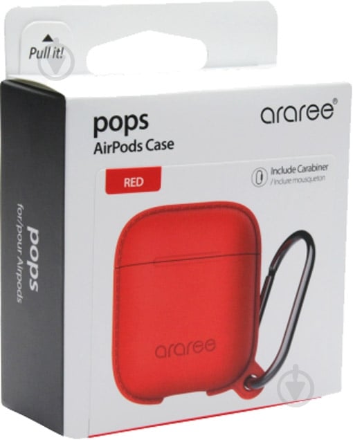 Чехол для наушников Araree Pops Apple AirPods red - фото 7 Чехол для наушников Araree Pops Apple AirPods red - фото 7
