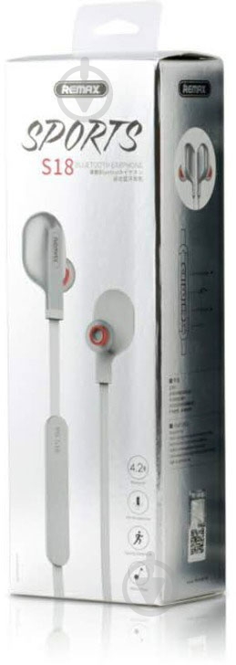 Remax Sports S-18 Wireless white Bluetooth-гарнитура - фото 8