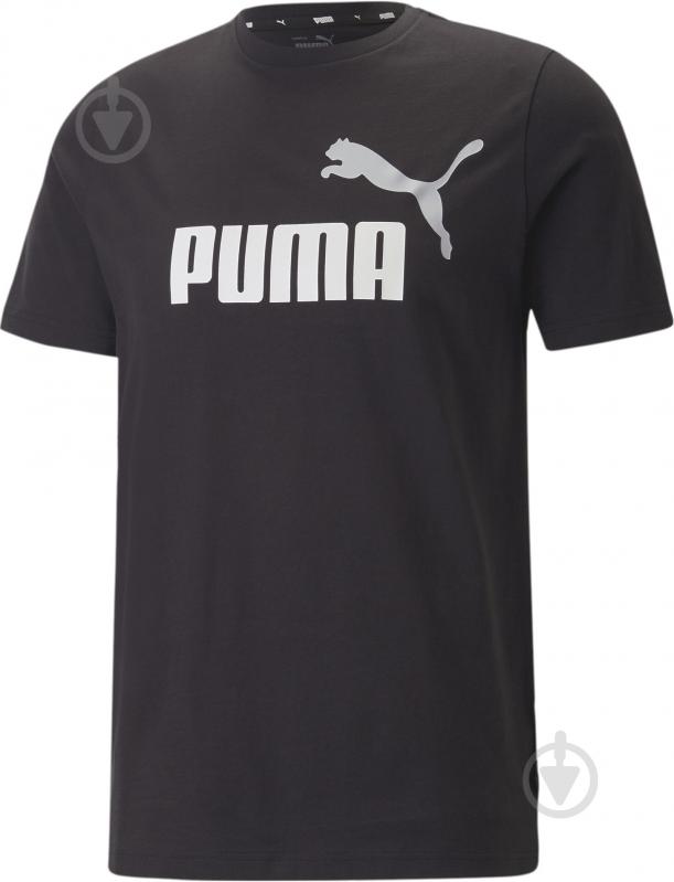 Футболка Puma ESS+ 2 COL LOGO TEE 58675961 р.L чорний - фото 1