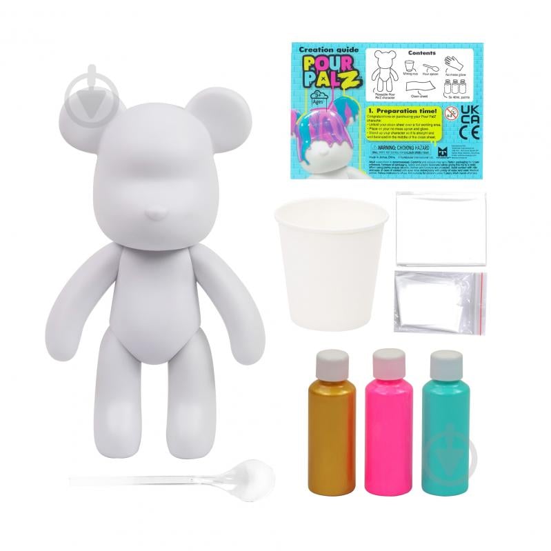 Набір для творчості ToyMonster Флюїд Арт Ведмедик Золота мрія GS-G08681 - фото 3 Набір для творчості ToyMonster Флюїд Арт Ведмедик Золота мрія GS-G08681 - фото 3