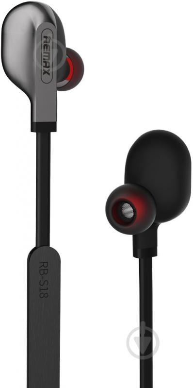 Remax Sports S-18 Wireless black Bluetooth-гарнитура - фото 1