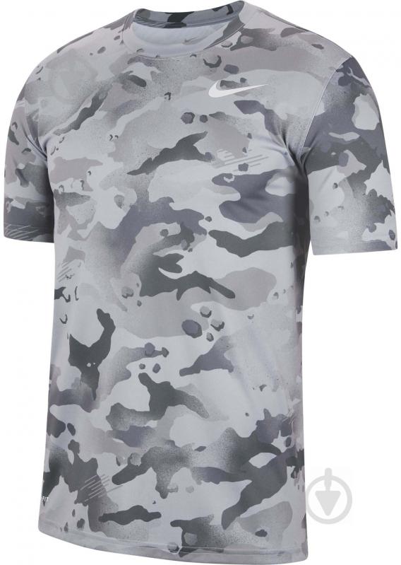 Футболка Nike M NK DRY TEE LEG CAMO AOP CU8477-084 р.M серый - фото 1