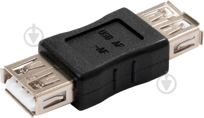 Перехідник Vinga USB AF/AF black (VCPUSBFFBK) - фото 1