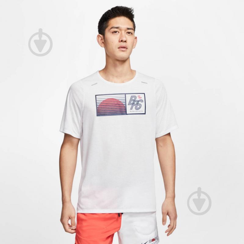 Футболка Nike M NK RISE 365 SS TOP BRS CU3419-100 р.XL белый - фото 2