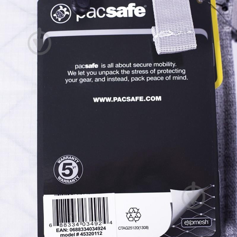 Рюкзак Pacsafe Slingsafe LX450 15.6" grey melange (45320112) - фото 13