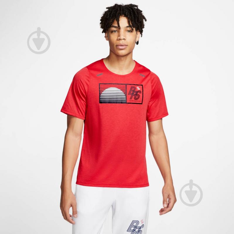 Футболка Nike M NK RISE 365 SS TOP BRS CU3419-631 р.M червоний - фото 2