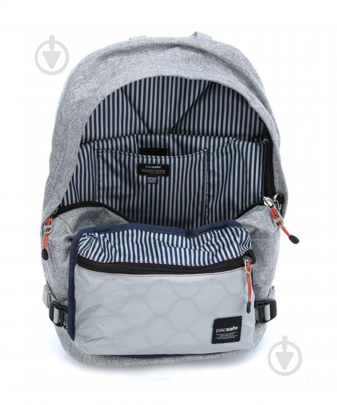 Рюкзак Pacsafe Slingsafe LX400 15.4" grey melange (45335112) - фото 6