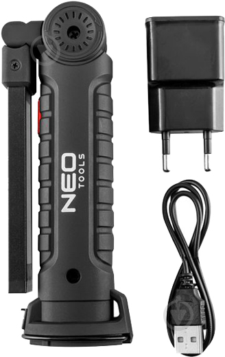 ᐉ Фонарь NEO tools 2 в 1 USB 3ВТ LEDCOB (99-041) черный • Купить