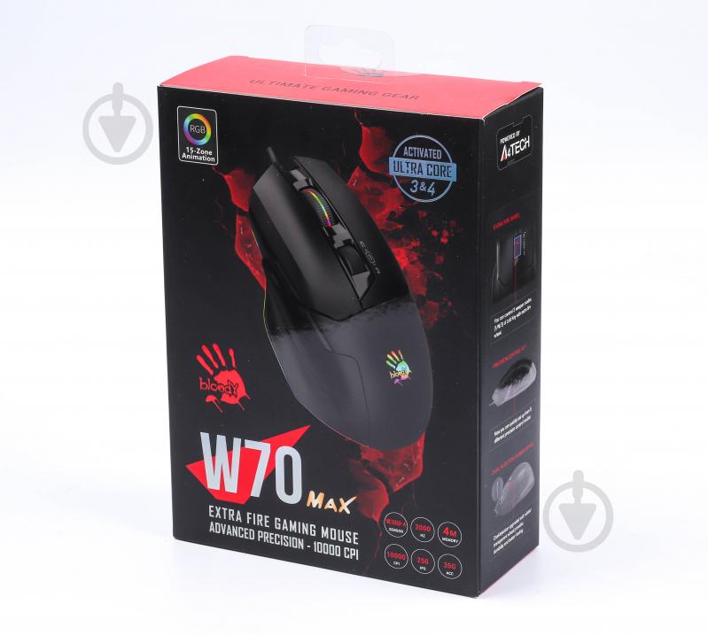 Мишка A4Tech W70 Max Bloody (Stone black) Activated RGB - фото 6