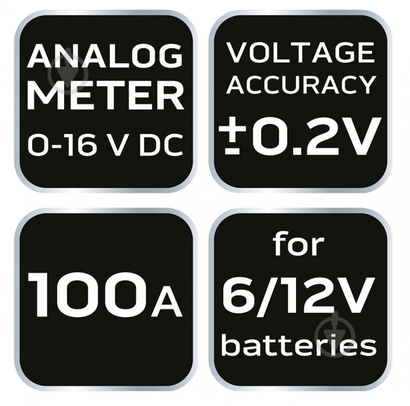 Тестер NEO tools акумулятора 6-12 В 100 А 11-984 - фото 7