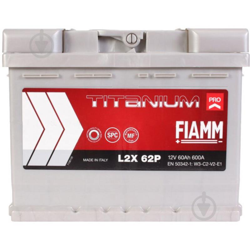 Аккумулятор автомобильный Fiamm Titanium Pro 60Ah 600A 12V 7905998 «+» слева (FIM 7905998) - фото 1