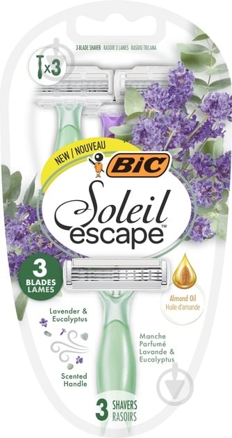 Станки одноразові BIC Soleil Escape Lavanda 3 шт. - фото 1