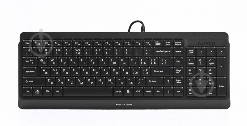 Клавиатура A4Tech FK15 (Black) (FK15 (Black)) Fstyler Wired Keyboard USB black - фото 1