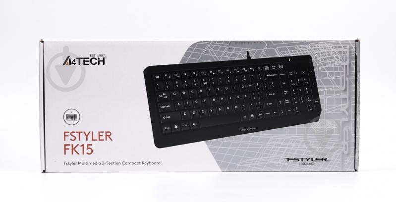 Клавиатура A4Tech FK15 (Black) (FK15 (Black)) Fstyler Wired Keyboard USB black - фото 7