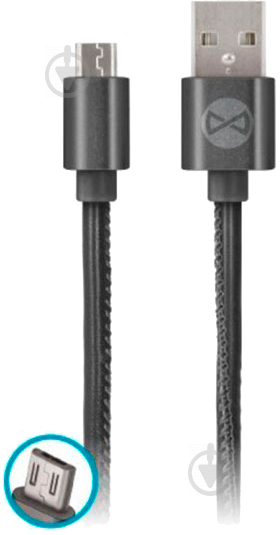 Кабель Forever USB – microUSB 1 м чорний (GSM032490) - фото 1