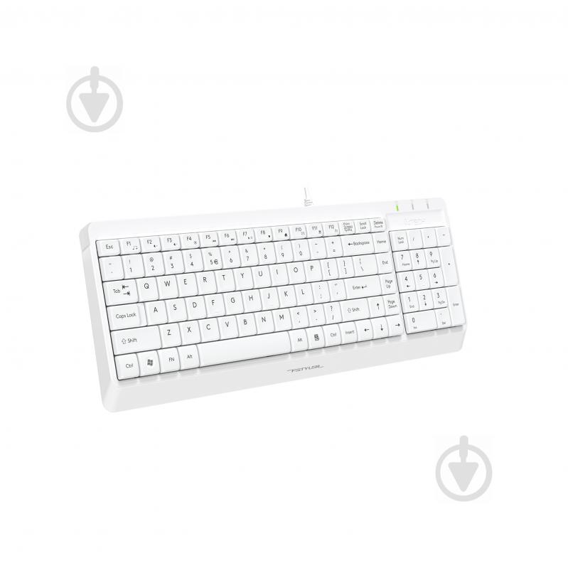 Клавиатура A4Tech FK15 (White) (FK15 (White)) Fstyler Wired Keyboard USB white - фото 4