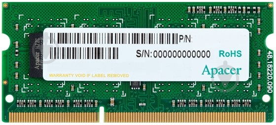 Оперативная память Apacer SODIMM DDR3 2 GB (1x2GB) 1333 MHz (DS.02G2J.H9M) - фото 1