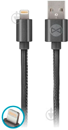 Кабель Forever USB – Apple Lightning 1 м чорний (GSM032491) - фото 1