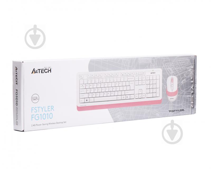 Комплект клавіатура та миша A4Tech FG1010 (Pink) Fstyler USB - фото 3