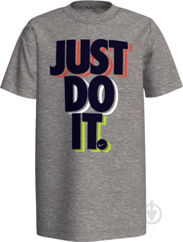 Футболка Nike U NSW TEE JDI STACK CU4569-063 р.S серый - фото 3