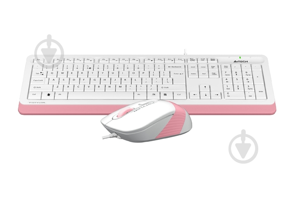 Комплект клавіатура + миша A4Tech F1010 (Pink) Fstyler USB - фото 2