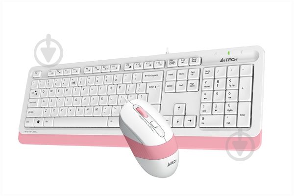 Комплект клавіатура + миша A4Tech F1010 (Pink) Fstyler USB - фото 3