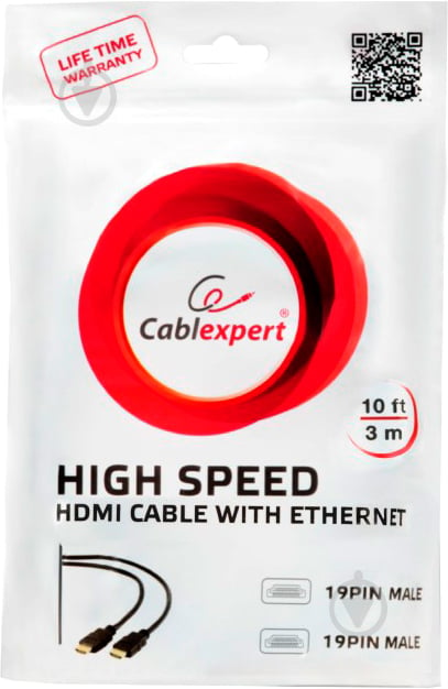 Кабель Cablexpert V.2.0 3 м черный (CC-HDMI4-10) - фото 4