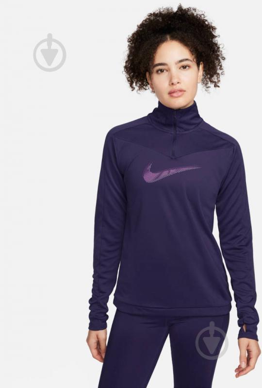 Джемпер Nike W NK DF SWOOSH HBR HZ PACER FB4687-555 р.XL синий - фото 1