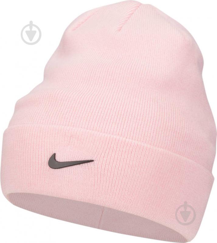 Шапка Nike K NK PEAK BEANIE SC SWSH FB6492-690 р.one size рожевий - фото 1