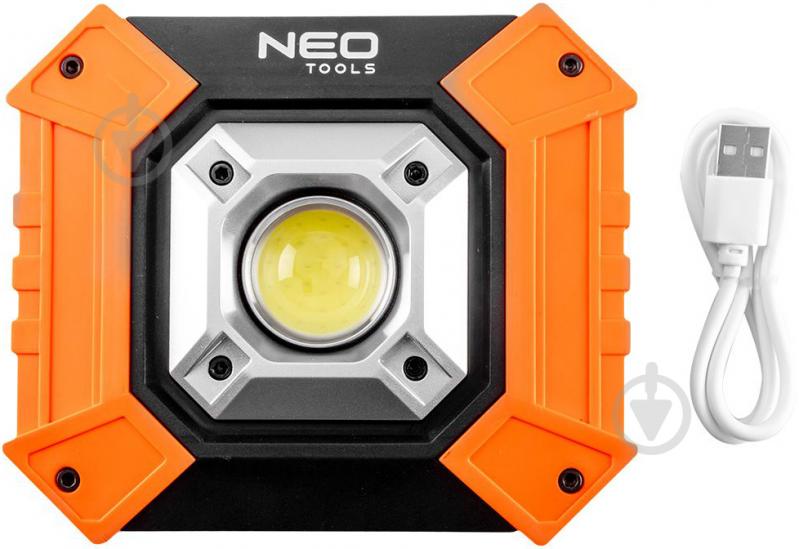 Прожектор NEO tools COB 750 LM 10 Вт IP20 черный/оранжевый 99-038 - фото 2