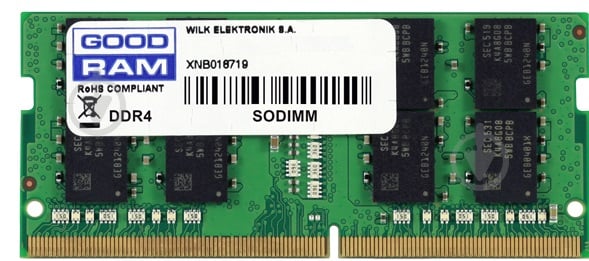 Оперативная память Goodram SODIMM DDR4 8 GB (1x8GB) 2666 MHz (GR2666S464L19S/8G) - фото 1