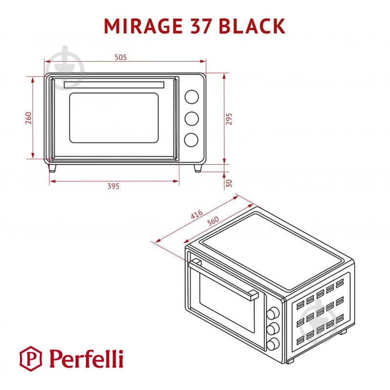 Электрическая печь Perfelli Mirage 37 Black - фото 22