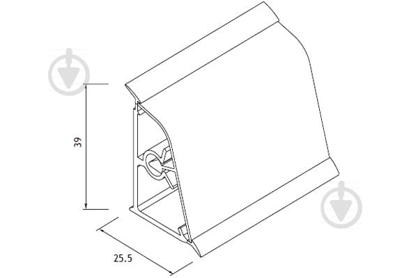 Плинтус для столешницы LuxeForm S495 4200x39x26 мм барокко - фото 2