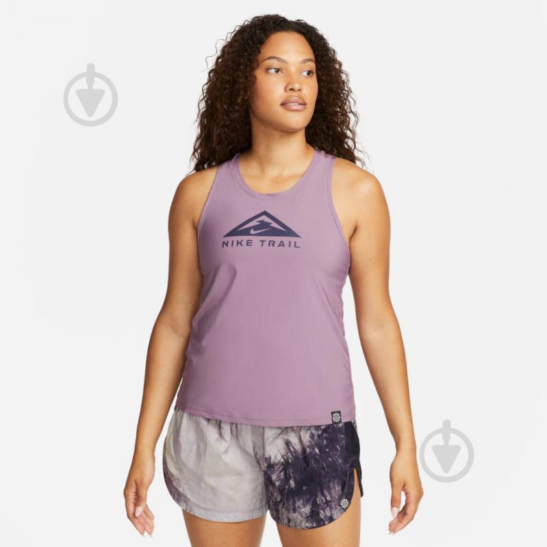 Майка Nike W NK TRAIL DF TANK DX1023-536 р.XS розовый - фото 1